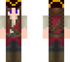 ~ aye aye captain ~ pirate captain girl with brown hair ~ (2.0)