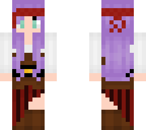 ~ setting sail ~ pirate girl with purple hair ~