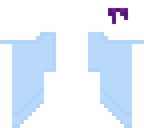 blue prom dress base w/ purple hair bow