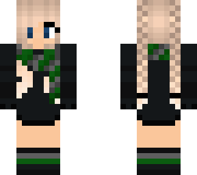 cute blonde girl <3 slytherin casual
