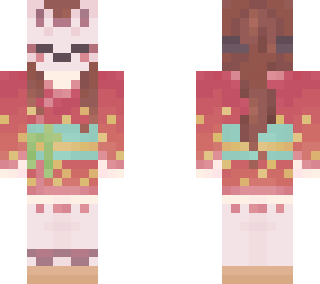 ponytail fox mask w/ kimono