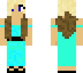 pretty girl with teal dress