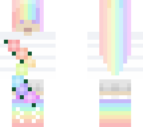 rainbow girl w/ flower lei across