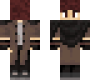 trench coat with backwards head