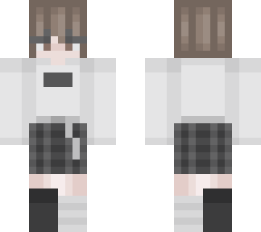 white shirt and skirt girl