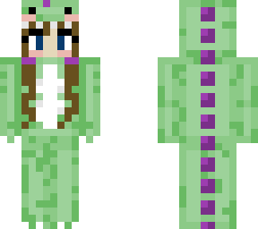 cute green dino girl