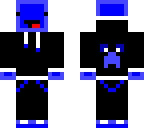 dark blue skeppy slime with hoodie