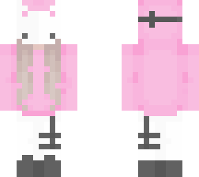 edited cat mask with pink hoodie