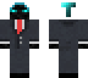 enderman with suit and hoodie