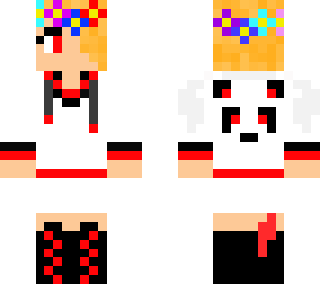 halloween panda girl with flower hair