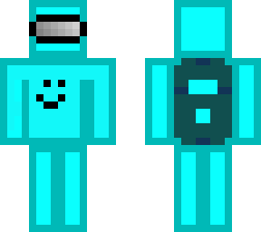 i am cyan from among us at my moms house :d