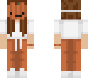 pumpkin girl with brown hair