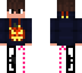 pumpkin hoodie with skeleton and candy leg!!