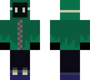 re-make green hoodie with mask