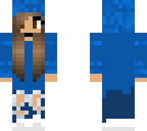 tomboy (blue hoodie/dark blue jeans)