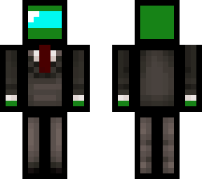 (edited from mumbo jumbo's skin) green crewmate suit