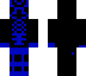 blue&black skeleton type skin