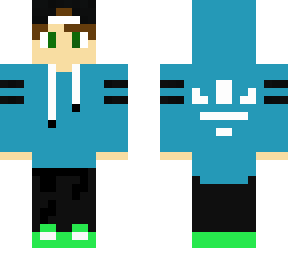 boy with cyan hoodie