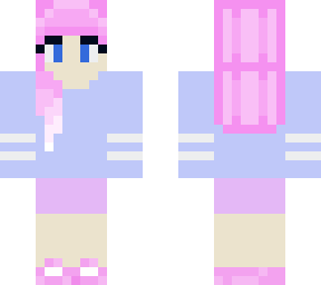cute pink hair girl