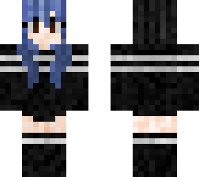 egirl w blue hair streaks