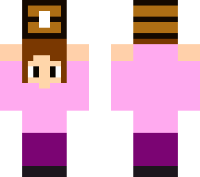 girl is holding a chest