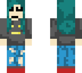 random blue haired girl