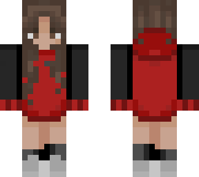 red hoodie girl