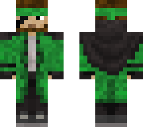 solid snake face w/cloak (green)