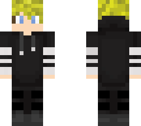 blond and brown guy with a black hoodie