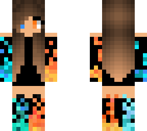 blue and red flame girl(last one0