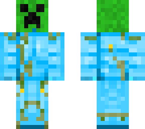 carl the creeper in his diamond golem suit