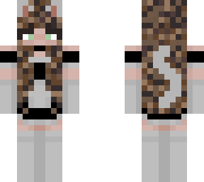 hayimkara's cat maid outfit but with brown hair, green eyes, and a cat tail