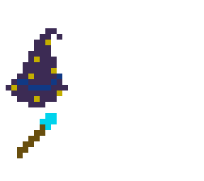 magical hat and wand