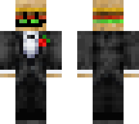 mustached burger smoking