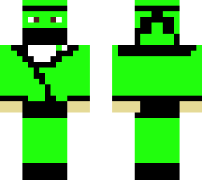 neon green ninja with mask