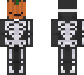 pumpkin mask skeleton