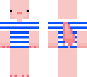 striped shirt axolotl skin