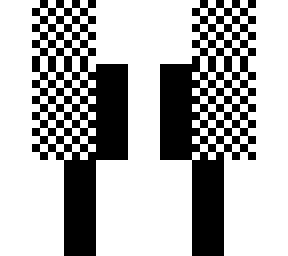 black and white