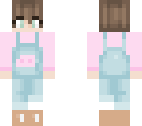 cute girl w/ pig overalls