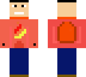 fire logo skin t-shirt(hoodie at the back ,pockets on the side and front pocket)