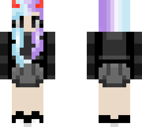 girl with blue and purple hair
