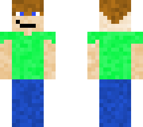kid  wearing green shirt and jeans