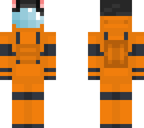 orange with cat hat