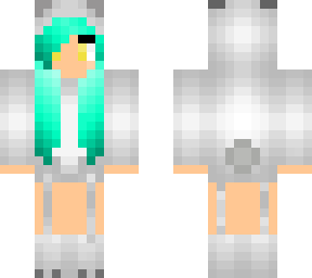 polar bear girl teal hair
