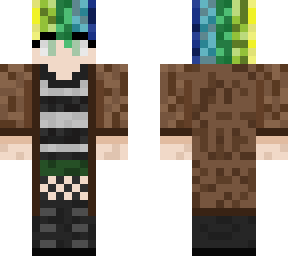 rainbow hair with jacket