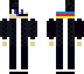 rainbow shirt skin with hoodie and gloves