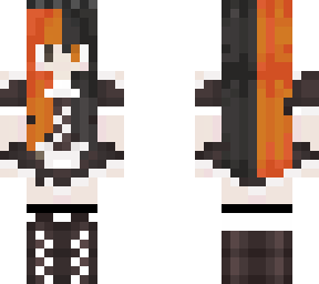 split haired maid
