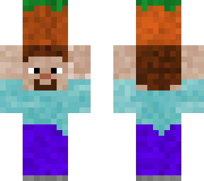 steve holding grass block