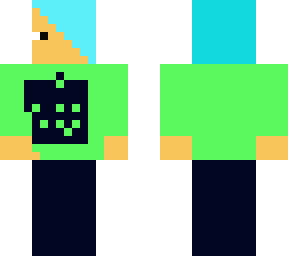 teen boy with green hoody and teal hair