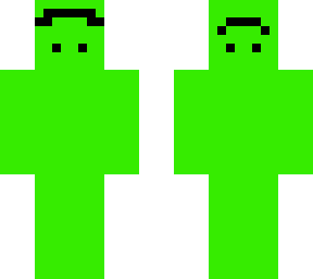 weird smiley green man